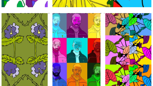 A selection of digital art created by students at Manchester Hospital Schools