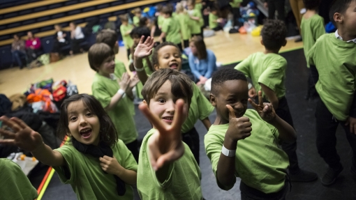 Matthew Bourne's New Adventures. ReBourne project with Patten School based on Cinderella, performed at Sadlers Wells Jan 2018