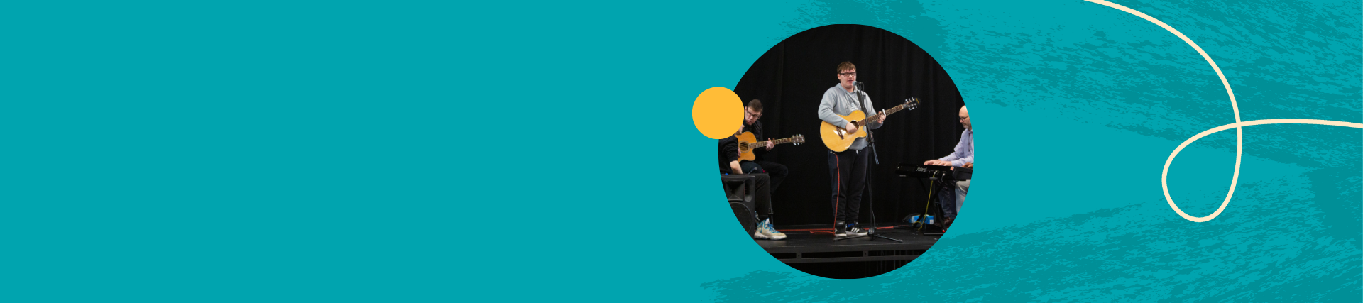 People playing musical instruments on stage