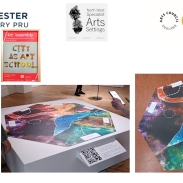 A graphic of art work made by students