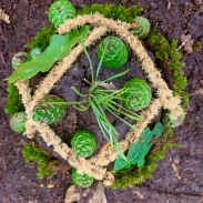 Close up of art activity on the ground