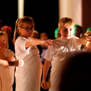 Young actors at Hillstone Primary performing Hercules and Phoebe